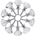 thumbnail image 4 of 10 Uds. Perillas de cristal para gabinete, 30mm, forma de diamante, cajones, gabinetes de cocina, aparador, armario, tiradores (transparente), 4 of 5