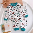 thumbnail image 2 of KPOPLK Unisex Pajamas Set for Toddler Boys Girls Long-Sleeve Sleepwear for Kids Baby Pjs 2pcs for 12M-12Y Size 1-2 Years,Green, 2 of 6