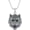 Green, variant on Men's Stainless Steel Vintage Domineering Hip Hop Animal Roaring Tiger Head with Devil Bloody Eye Gemstone Amulet Pendant Necklace