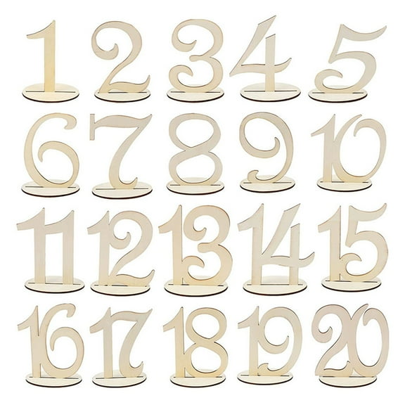 Masteelf  20 Pcs Table Signs Digital Seat Board Party Numbers Banquet