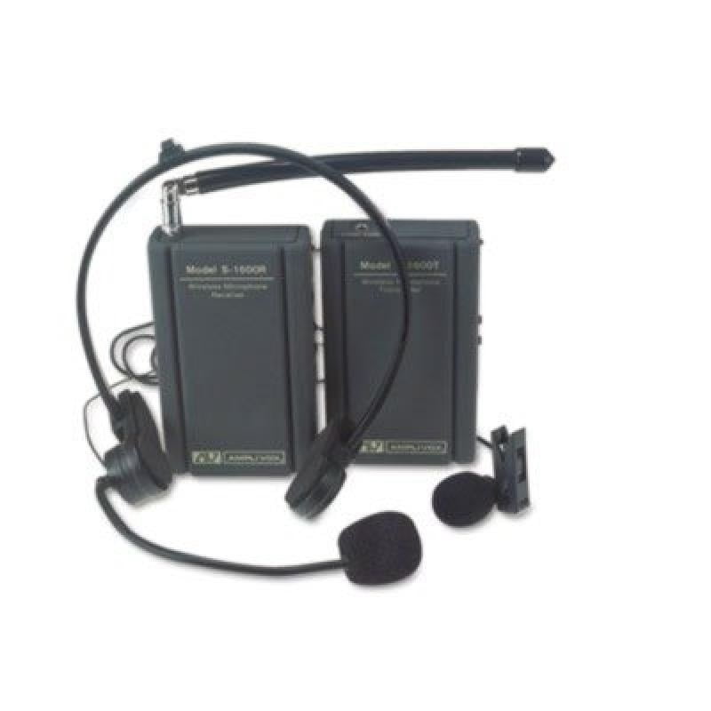 amplivox s1601 uhf wireless headset/lapel microphone with 16channel