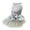 Grey, variant on Mightlink Pet Dress Shiny Rhinestone Stand Collar Soft Comfortable Eye-catching Shirring Princess See-through Mesh Bow-knot Decor Pet Wedding Dress Dog Clothing