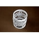 thumbnail image 4 of Candelabro de metal con forma de flor hueca, portavelas decorativo, bandeja para velas (blanco), 4 of 5