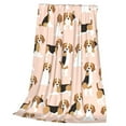 thumbnail image 3 of Bingfone Beagle Dog On Brown Print Flannel Fleece Blanket Throw Blanket For Bed,Sofa,Couch,Travel,Camping(40"X30"), 3 of 9