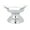 Chrome, variant on Emtek 86003 Diamond Glass 1" Mushroom Cabinet Knob - Nickel