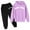 1#Light Purple, variant on Kiijoy Toddler Boys Hoodie Set New York Print Casual Hoodie Sweatpants Outfits, Sizes 3-4T