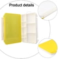 thumbnail image 2 of Four grids Tackle Lure Box Plastic Storage Organizer Box with Removable Dividers T type yellow, 2 of 9