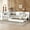 White + Twin, variant on L-shaped Platform Bed Twin Size with Trundle, Solid Wood Platform Bed with Storage Drawers and Shelves, No Spring Box Needed, White