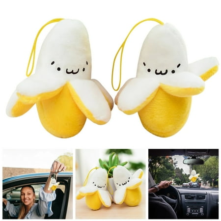 

Party Garnish Yellow Banana Pendant Backpack Accessories Cute Small BananasToys Soft Dolls