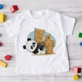 thumbnail image 3 of LNMQLPDBS Toddler Clothes for Boys Panda Pattern Printed Tees Short Sleeve Crewneck Sport T Shirts Baby Gifts for Boys Cute Tops for Kids Casual Summer Blouse for Beach Vacation Brown 18-24 Months, 3 of 4