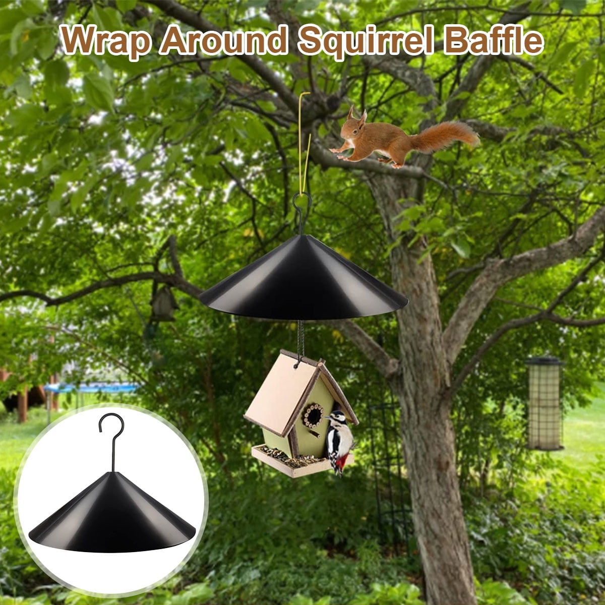 Hands DIY 14/16Inch Hanging Squirrel Flapper Durable Plastic Squirrel