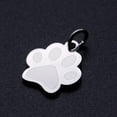 thumbnail image 2 of 5 colgantes de metal de acero inoxidable 201 con forma de huella de perro y anillas para mascotas., 2 of 2