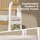 thumbnail image 5 of Garvee Paquete de 2 Sillas de Comedor para Exterior 20,67 x 22,83 x 33,07", Blanco y Marrón, 5 of 8