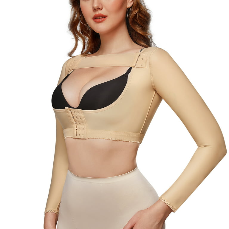 Upper Arm Shaper Post Surgical Slimmer Compression Sleeves Posture  Corrector Tops Shapewear for Women (Color : Beige, Size : X-Small) at   Women's Clothing store