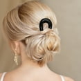 thumbnail image 2 of Unique Bargains 1 Pc Hair Pin U-shaped Hair Accessories 5.12"x1.57" Black, 2 of 5