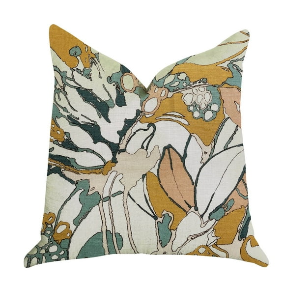 Plutus Camellia Floral Multi Color Luxury Throw Pillow