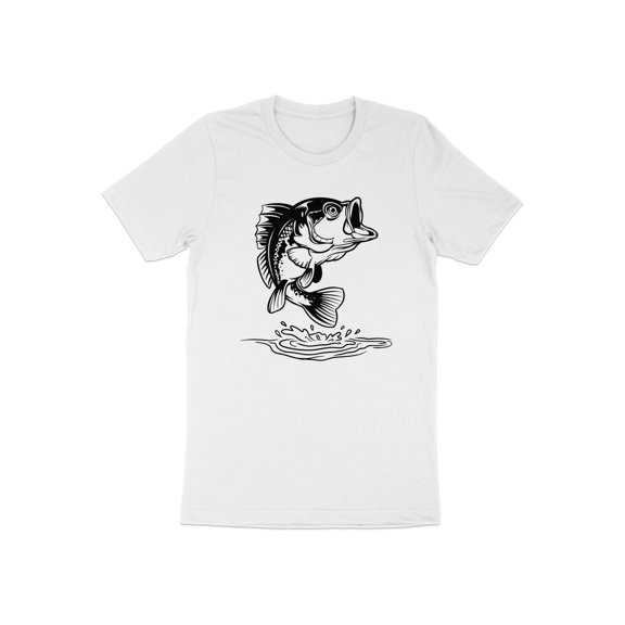 Funny Bass Fish Fishing Fisher Gift for Men Women Kids Boys T-Shirt Fish Fishing Fisherman Holiday Birthday Presents Tshirt