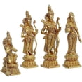 thumbnail image 2 of Ram Darbar Brass Antique ram darbar Statue in Brass, Lord Rama, Lord Hanuman, Lord Lakshman, Sita MATA, Ram Ji ram Family Statues 12inch Gold, 2 of 4