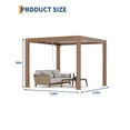 thumbnail image 4 of Garvee 10x10 FT Outdoor Louvered Pergola with Wood Grain Finish, Heavy Duty Aluminum Frame Gazebo for Backyard, Patio, Lawn, Weather Resistant Canopy, 4 of 8
