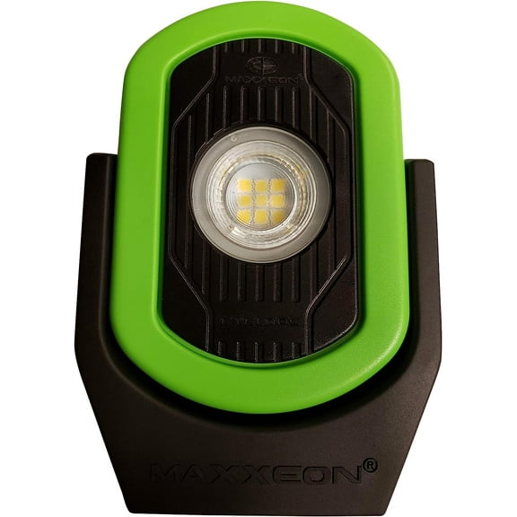 MAXXEON MXN00811, Hivis Green, 720 Lumens, USB-C Rechargeable LED Cyclops Workstar Work Light