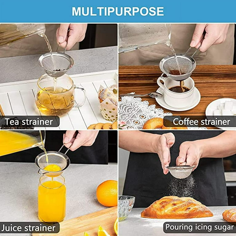 Kafoor Fine Mesh Strainer Inch Round Sieve Tea Strainers