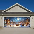 thumbnail image 3 of Bannière de Noël Décorations de Porte de Garage Décoration de Noël Grande Couverture de Porte Décoration Intérieure Extérieure pour Fournitures de Fête de Noël Drapeau Télescopique Base de Roue de Poteau Drapeau pour Charges, 3 of 3