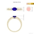 thumbnail image 4 of Angara Natural 0.8 Ct. Tanzanite with Diamond Classic Ring in 14K Yellow Gold for Women (Ring Size: 3.5), 4 of 9