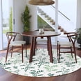 thumbnail image 3 of Sage Green Botanical Round Area Rug 7Ft Washable Circle Rugs for Dorm Laundry Room, Watercolor Spring Floral Summer Leaf Non-Slip Carpet Floor Mats Indoor Outdoor Carpet Runner Aesthetic Home Decor, 3 of 8