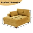thumbnail image 2 of UIXE Chaise Lounge Indoor Upholstered Corduroy Sofa with Right Armrest for Living Room Bedroom, Orange, 2 of 7
