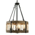 thumbnail image 6 of LNC Farmhouse Chandelier, 6-Light French Country Lighting for Dining Room, Living Room, Handmade Distressed Wood, 28 inches, 6 of 10