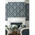 thumbnail image 3 of NextWall Denim Blue Seaside Damask Peel and Stick Wallpaper, 3 of 8