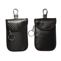 2 Pack Carbon Fiber Car Key Shielding Wallet  Anti-Theft RFID Signal Block