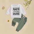 thumbnail image 2 of Towmus Toddler Baby Boy Clothes Letter Print Long Sleeve Sweatshirt Pullover Pants 2Pcs Fall Winter Outfits, 2 of 7