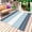 Haze blue light blue, variant on Haze Blue Aqua Stripe Outdoor Rug 4x6 Ft - Reversible Patio Rug Outdoor Camping Rugs, Modern Art Horizontal Striped Washable Indoor Outdoor Area Rugs, Non-Slip Outdoor Carpet Runner for Deck/Porch