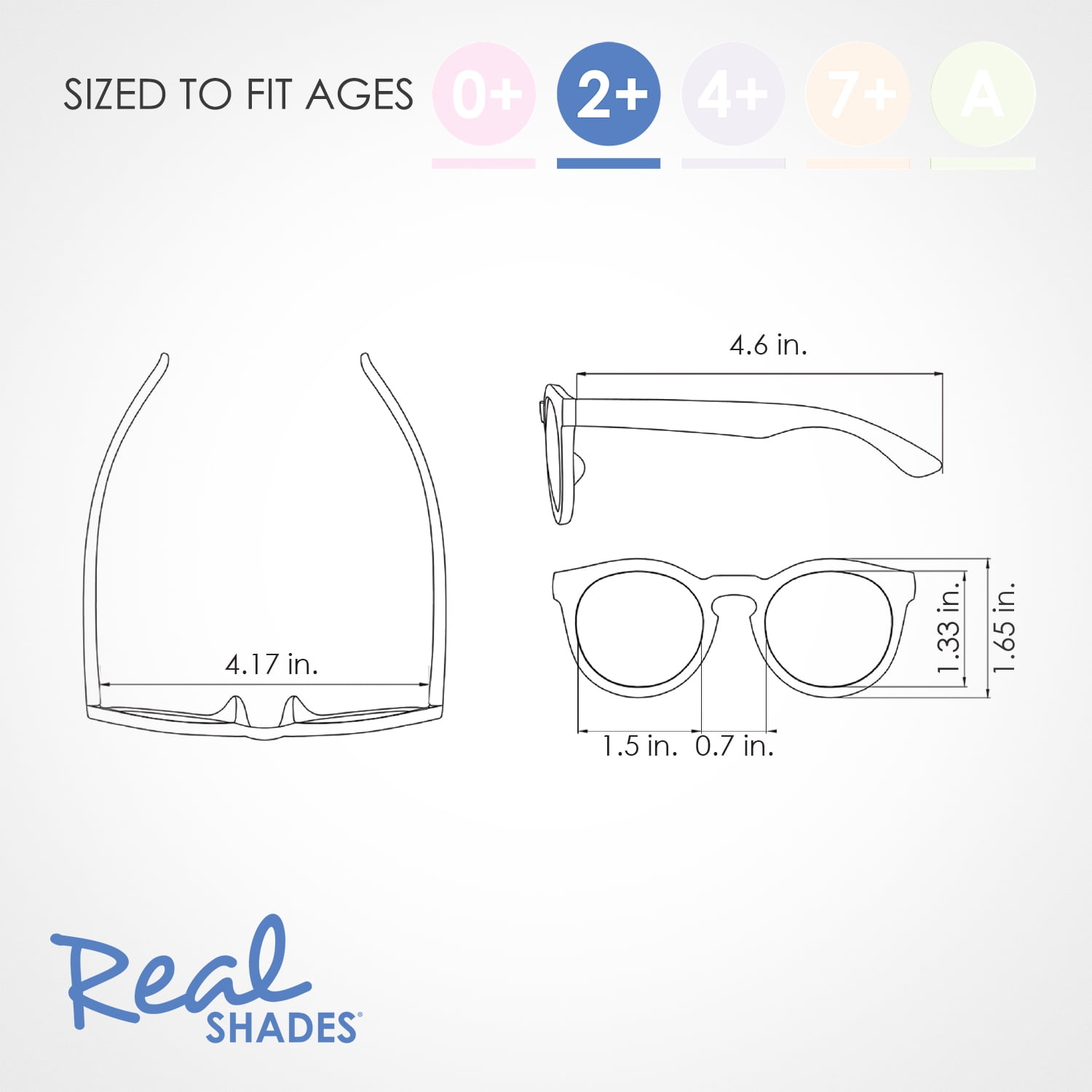 Real Shades Kids Chill Unbreakable UV Protection Fashion Sunglasses, Dusty Rose, Toddler Age 2+