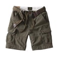 thumbnail image 2 of Mens Cargo Shorts Multi Pockets Cotton Twill Belted Shorts Casual Durable Outdoor Hiking Shorts Summer Camping Outfits Wear, 2 of 5