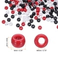 thumbnail image 2 of REGALWOVEN 1000Pcs Cuentas de Pony Acrílicas a Granel Bead de Plástico Barril Rojo Blanco Negro Claro para Collar Llave, 2 of 6