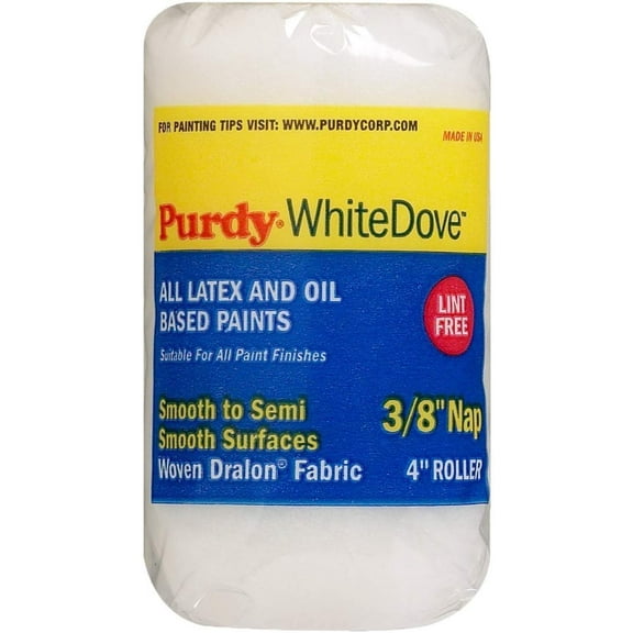 Purdy 140786104 White Dove Roller Cover, 4 inch x 3/8 inch nap