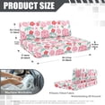 thumbnail image 6 of XYZCANDO Stretch Pink Floral RV Dinette Booth Seat Covers - 2 Piece Washable Protector for Camper Travel Trailer, 6 of 7