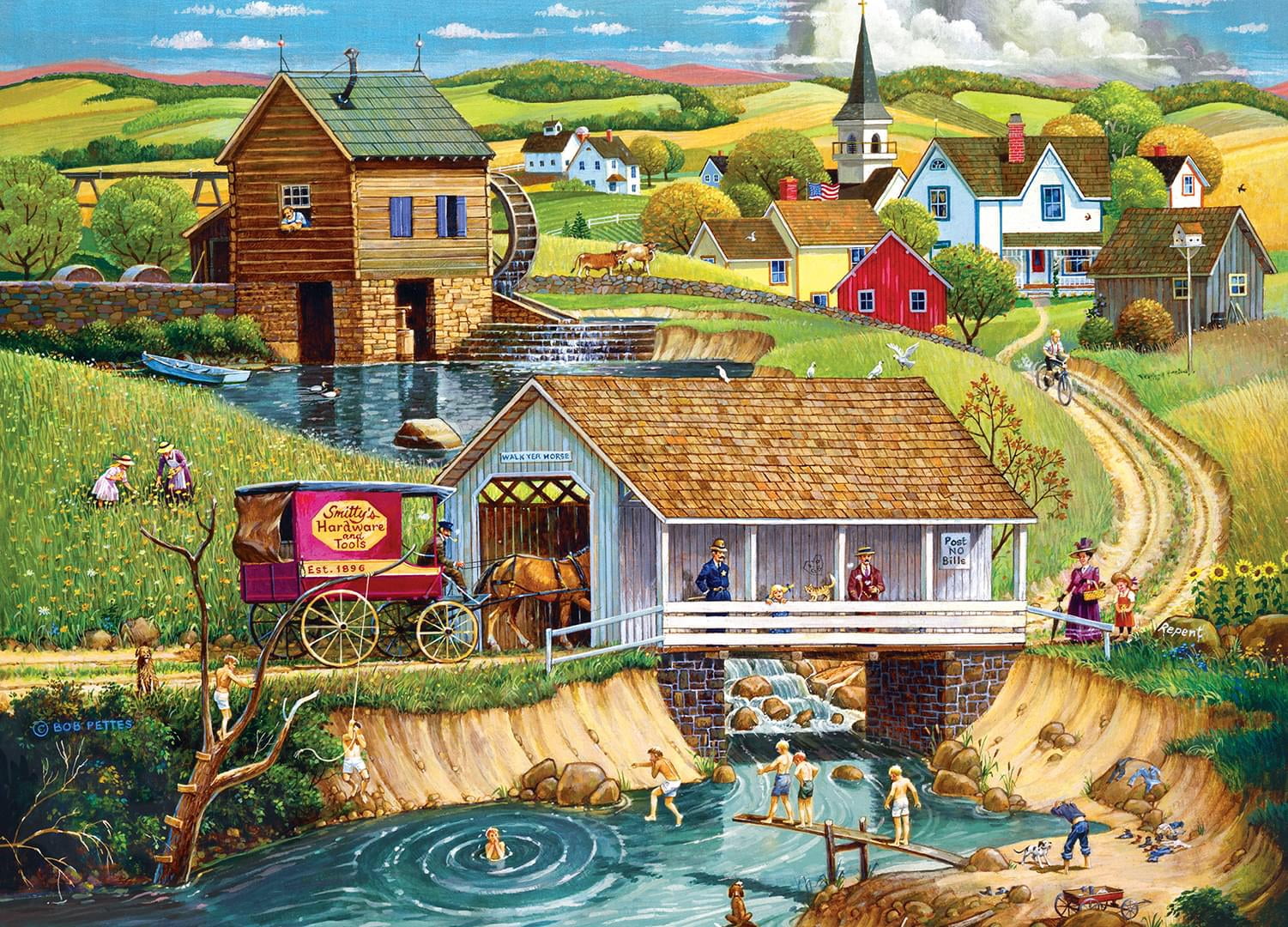 MasterPieces 1000 Piece Jigsaw Puzzle - Last Swim of Summer - 19.25"x26.75"