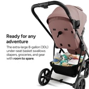 Mompush Wiz Pro 2-in-1 Baby Stroller with Bassinet Mode, Full-Size All-Terrain Premium Stroller from Newborn to Toddler, Pink, 23.8LB, Unisex