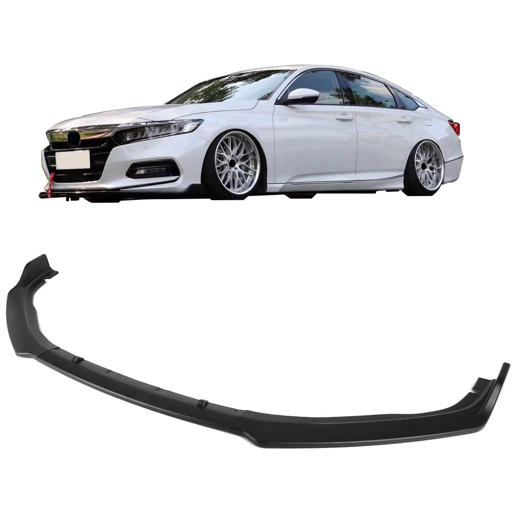 Ikon Motorsports Compatible with 18-21 Honda Accord OE Style Front Bumper Lip Black PP 3PC