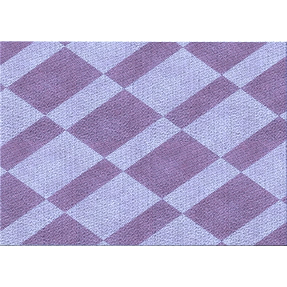 Ahgly Company Machine Washable Indoor Rectangle Transitional Medium Purple Area Rugs, 7' x 9'