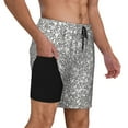 thumbnail image 2 of Balery Dice Cubes Mens Swim Trunks Swim Shorts for Men Quick Dry Inseam Beach Shorts with Compression Liner Pocket-XX-Large, 2 of 9