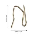 thumbnail image 2 of HAMPPLIES Window Curtain Hooks Golden Stainless Steel 400Pcs 1.3x0.8in, 2 of 5