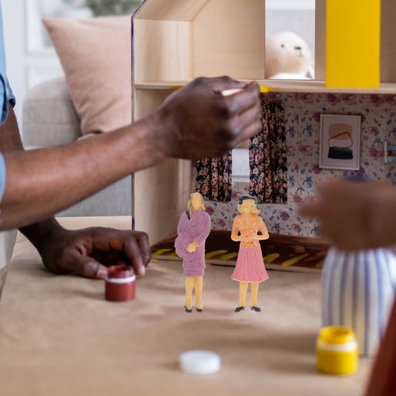 FENGGUIQU 26Pcs People Figurines ABS Plastic Assorted Color