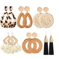 thumbnail image 1 of Qarigey 12 unidades/juego de pendientes de gota de ratán para niña, decoración de pendientes, regalos de joyería, colgante colgante para fiesta de Ropa, zapatos y accesorios Miscelánea Qarigey AP012290-00, 1 of 5