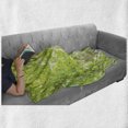 thumbnail image 6 of Leaves Soft Flannel Fleece Blanket, Fresh Summer Branches Leaves of a Tree Epic View from the Ground Growth Botanical Picture, Cozy Plush for Indoor and Outdoor Use, 50" x 60", Green, by Ambesonne, 6 of 6