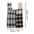 thumbnail image 4 of Unique Bargains 1 Pc Knitted Wrist Bag Star Gift Bag Beige Black, 4 of 5