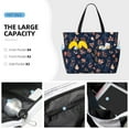 thumbnail image 2 of Wukai Autumn Leaves With Blue Print Zipper Bag,large Beach Tote Bag,Waterproof Sandproof Bag,Grocery and Picnic Tote Travel Bag, 2 of 5